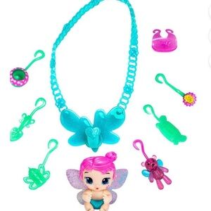 Brand New Baby Alive Glo Pixies Necklace Sugar Sprinkle Doll